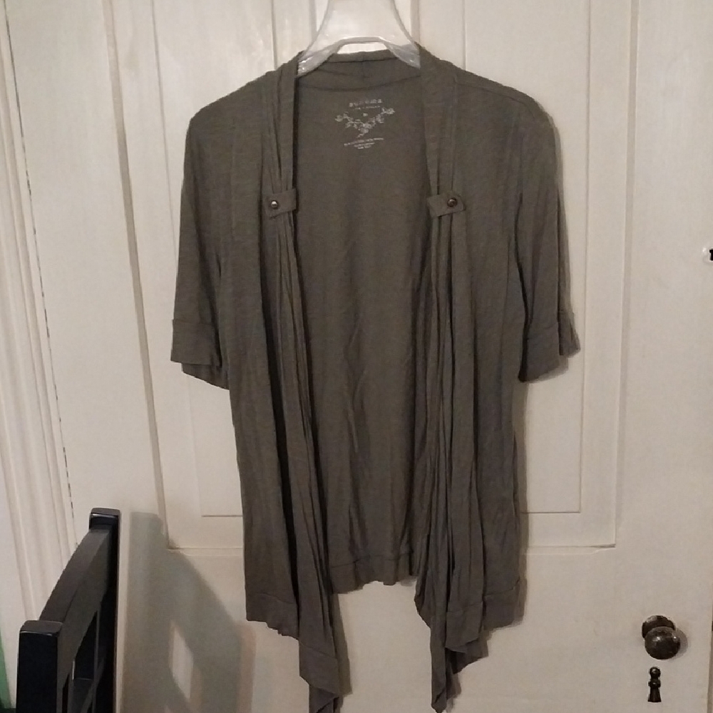 Green Draped Cardigan